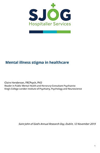 Mental illness stigma in healthcare - Research Document